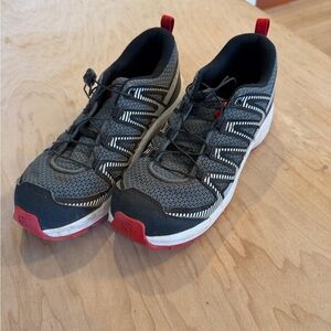 Salomon Kids' Black and Red Sneakers